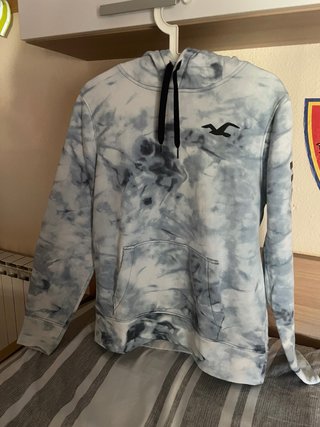 Sudadera Hollister Tie-Dye Azul y Blanca