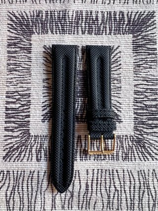 Correa de Piel Negra para Reloj 20mm