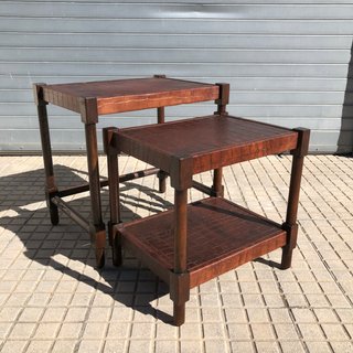 Mesas Nido Vintage Piel Estilo Valenti