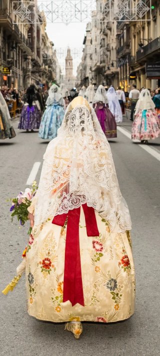 Traje Fallera Niña Espolín Alcázar