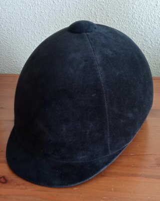 Casco Equitación Terciopelo Negro Fouganza