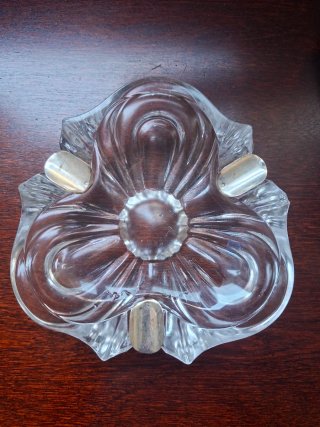Cenicero de Cristal y Plata