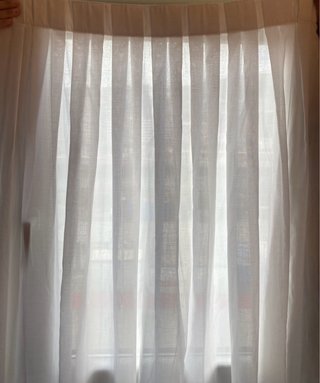 Cortina de dormitorio blanca