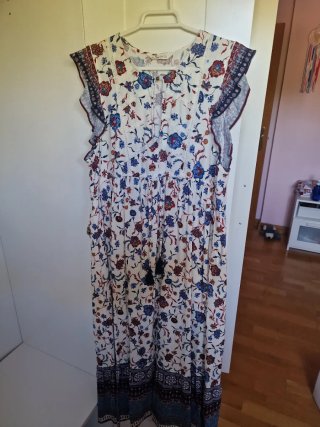 Vestido largo estampado
