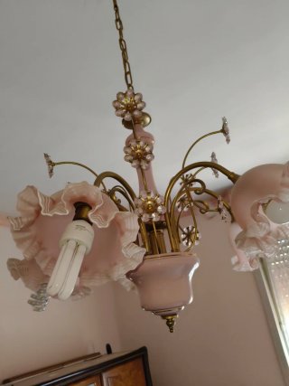Lampadario vintage anni 70 a sospensione