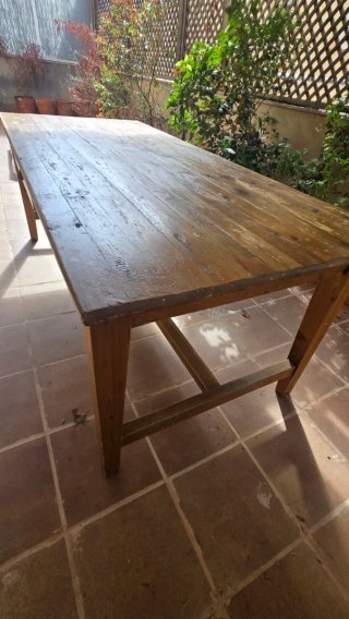 Mesa rústica madera maciza