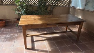 Mesa rústica madera maciza