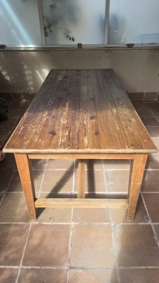 Mesa rústica madera maciza