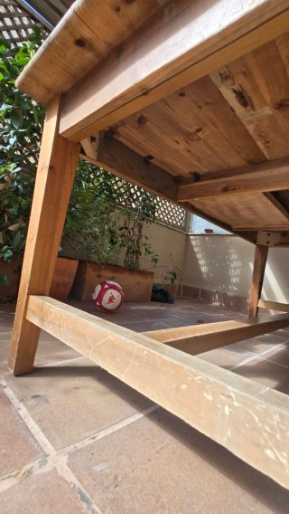 Mesa rústica madera maciza