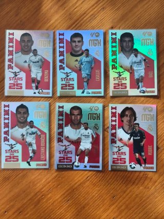 6 Cromos Megacracks 25 aniversario Real Madrid