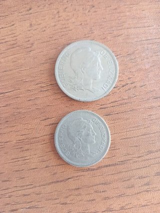 Monedas de 1 y 2 pesetas de Euskadi 1937