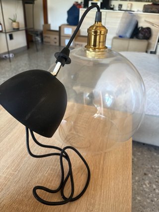 Lámpara de techo con pantalla de cristal