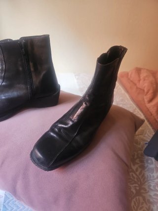Botines de Piel Negros Talla 40