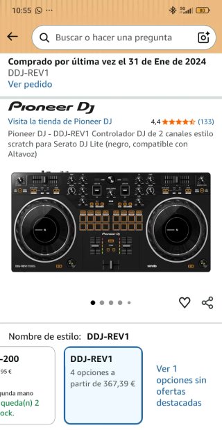 Pioneer DJ- DDJ-REV1 Controlador DJ de 2 canales