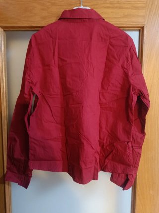 Camisa de vestir roja mujer manga larga