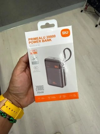 Power Bank SIO SO-PB06A – 20.000 mAh – Carga rápi