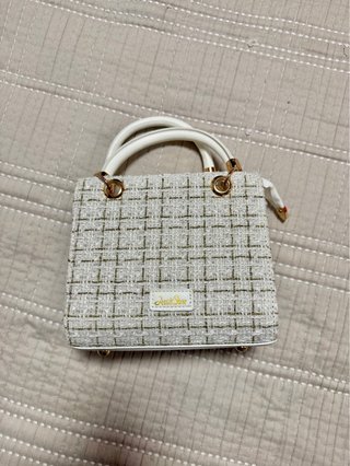 Bolso de Tweed Blanco