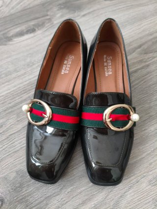 Zapatos Sunsea verde con Tira Multicolor