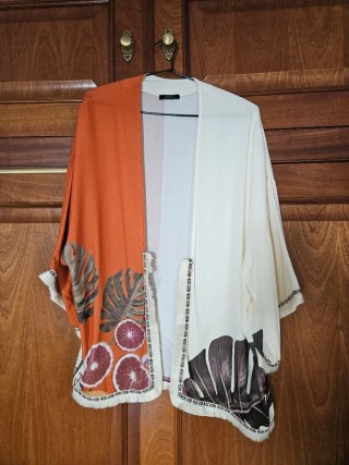 Kimono Estampado Tonos Tierra