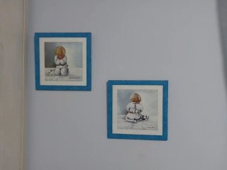 2 Cuadros Infantiles Marco Azul