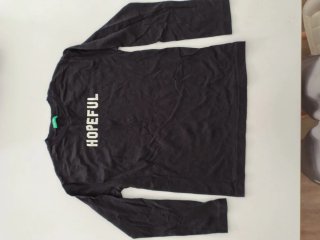 Camiseta Manga Larga Negra Benetton