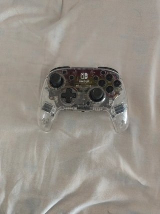 Mando Nintendo Switch Transparente con luces
