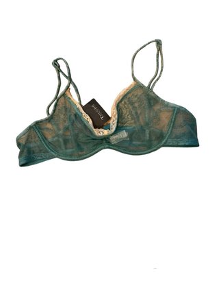 Sujetador Touche verde azulado transparente M
