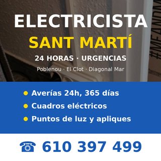 Electricista Sant Martí y Poblenou 24h - Averías