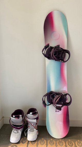 Tabla y Botas Snowboard Mujer
