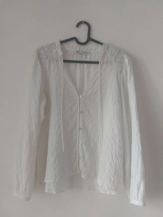 Camisa Zara Hilo Plateado Talla S. Muy cuidada
