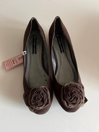 Bailarinas LAMAICA marrones con flor