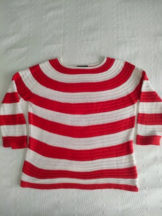 Jersey de verano Twinset rayas rojo y blanco