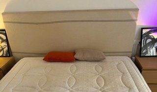 Cabecero de cama 180 tapizado beige (202 cm)