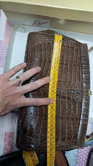 Borsa FB Coccodrillo Marrone