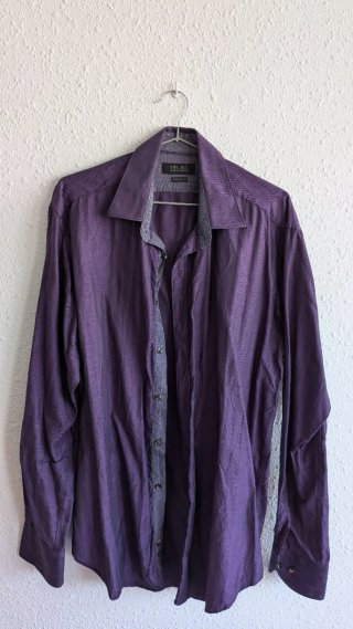 Camisa de vestir Zara morada Talla L