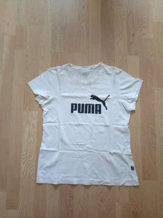 Camiseta Puma Blanca Logo Negro