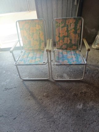2 Sedie Pieghevoli da Campeggio Fiori