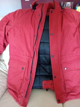 Parka Roja con Forro Interior