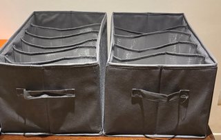 Set n. 2 Organizer Armadio Tessuto Grigio
