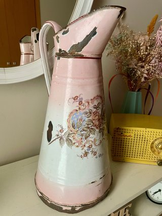 LECHERA JARRA VINTAGE ESMALTADA