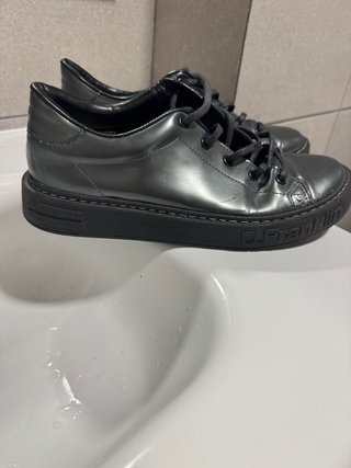 Zapatos D.Franklin Negros y Plateados