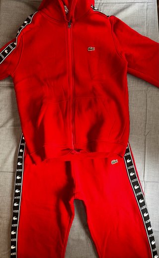Chándal Lacoste Rojo Logo Tape