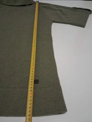 Vestido Burberry lana y cachemira  verde militar S