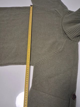 Vestido Burberry lana y cachemira  verde militar S