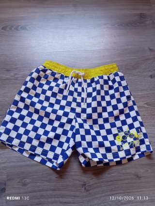Bañador Chico 12 Años Cuadros Azul y Amarillo