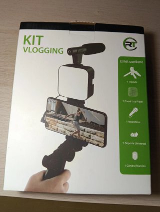 Kit Vlogging RT: Trípode, Luz y Micrófono