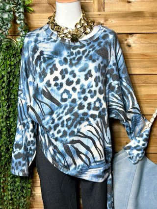 Jersey estampado animal print lana