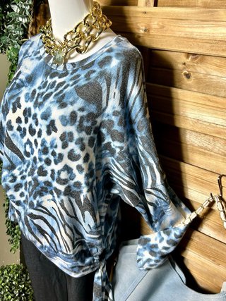 Jersey estampado animal print lana