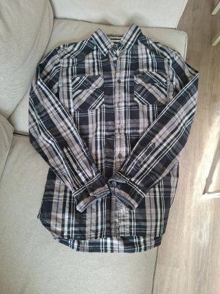 Camisa de hombre cuadros manga larga