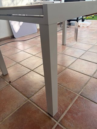 Tavolo da Esterno Bianco e in Legno
